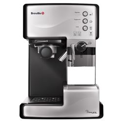 BREVILLE VCF045X-DIM Καφετιερα Espresso 15 Bar 1050Watt με δοχείο για Αφρόγαλα Silver Black