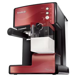 BREVILLE VCF046X-DIM Καφετιερα Espresso 15 Bar 1050Watt με δοχείο για Αφρόγαλα Dark Red